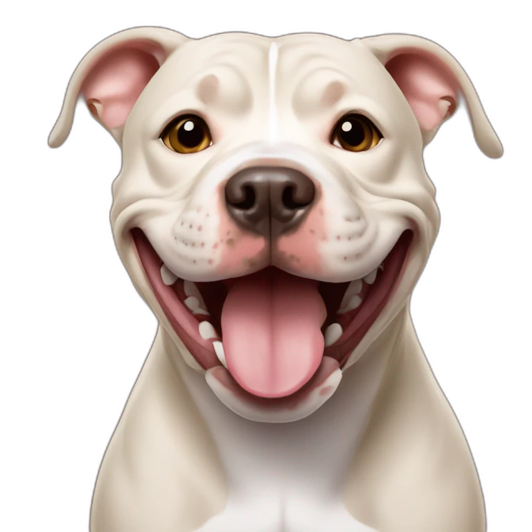 Pitbull smiling emoji