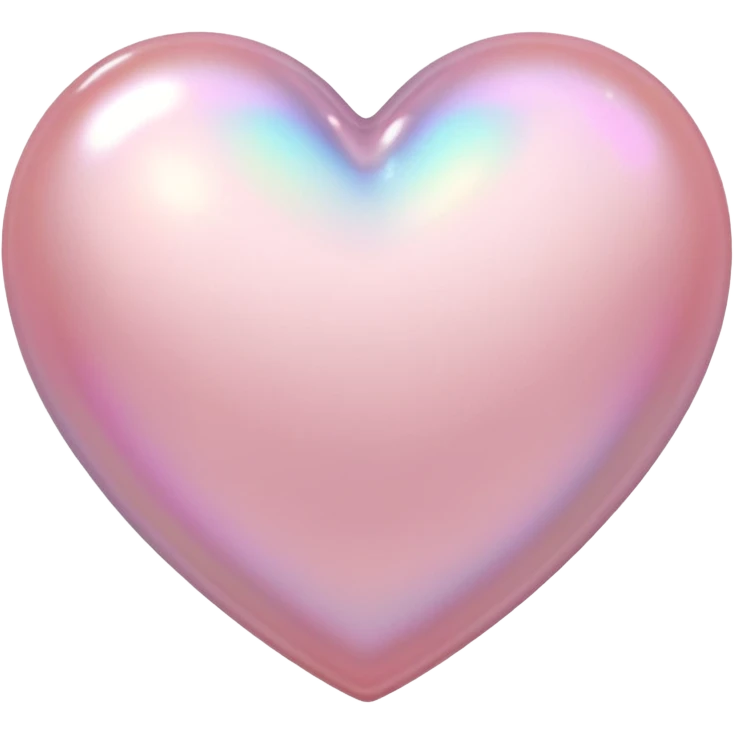 Pale pink heart with pale pink pearls around it  emoji