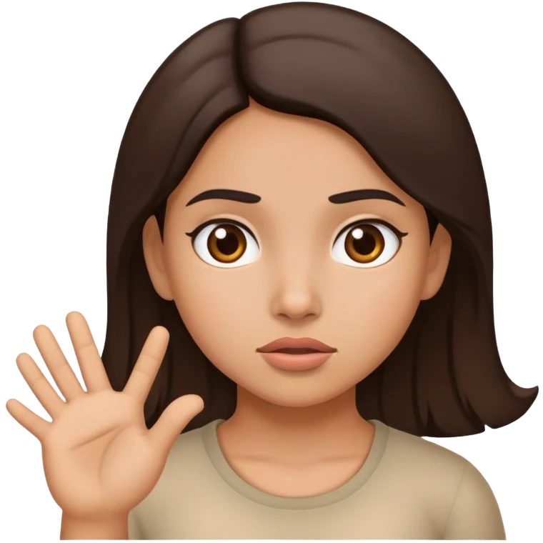 Hispanic girl shrugging emoji