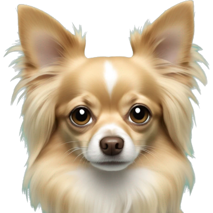 turquoise long-haired chihuahua face emoji
