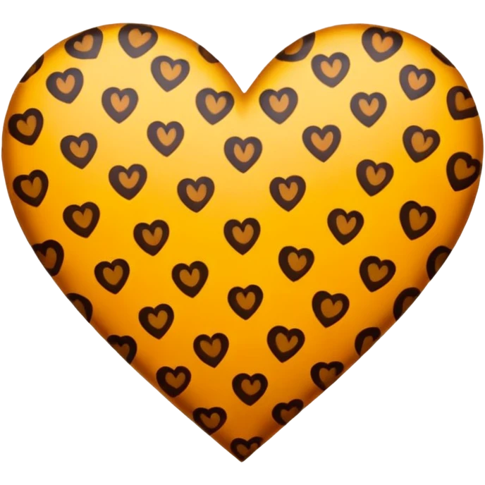Leopard print heart emoji