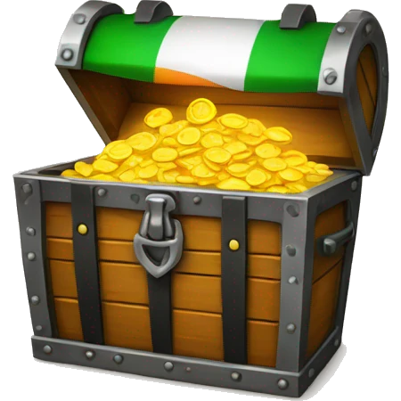 treasure chest with irish flag emoji