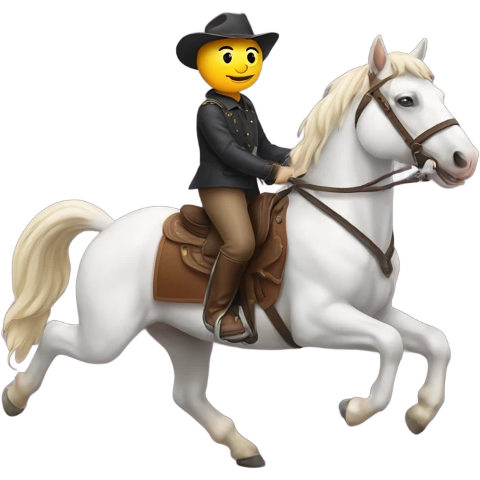 Cat riding a horse emoji