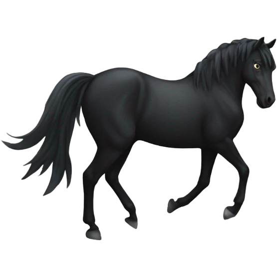 A dark horse comes out of the darkness emoji
