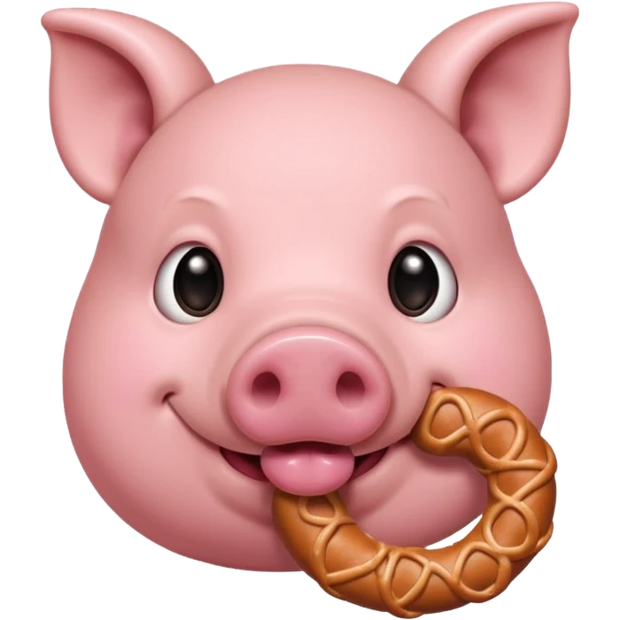 Pig with pretzel emoji