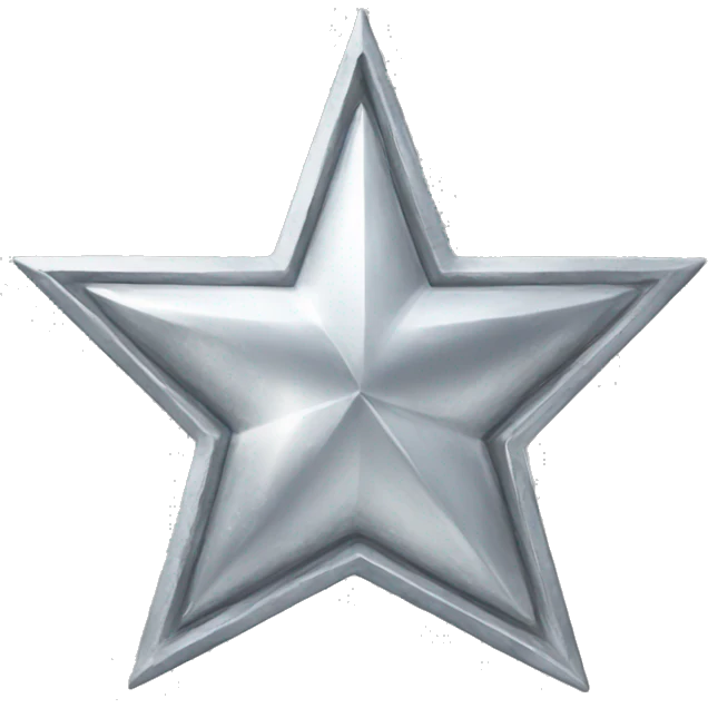 Silver aesthetic star emoji
