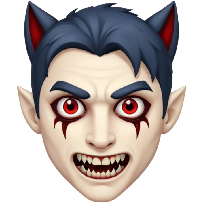 A man with vampire and wolf emoji