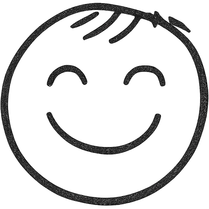 a face with a relaxed smile emoji