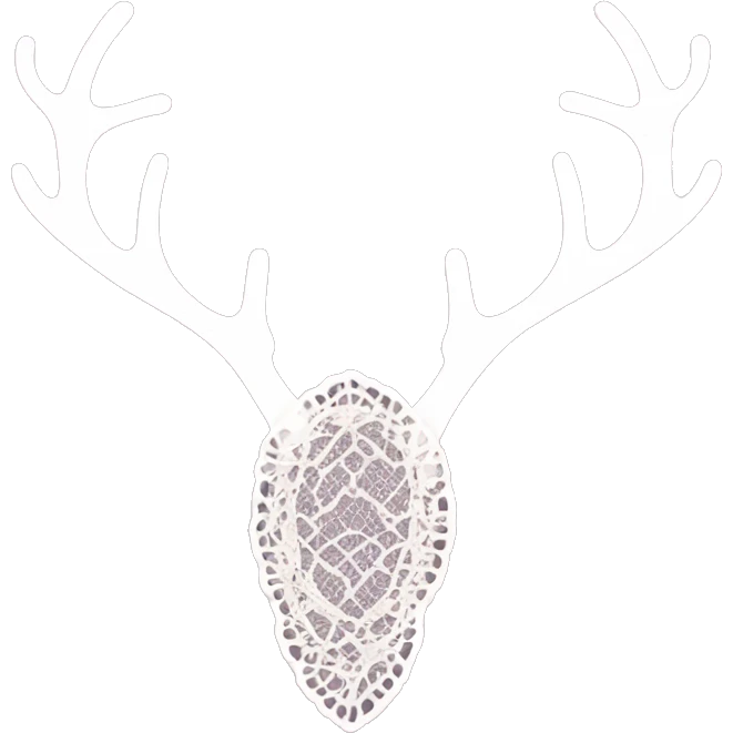 Lace antlers emoji