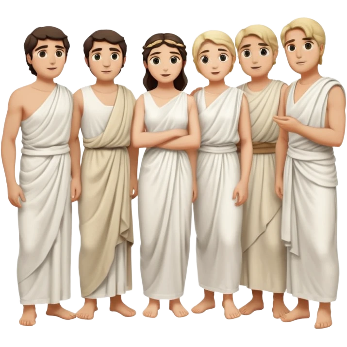 group of ancient greek men and women emoji