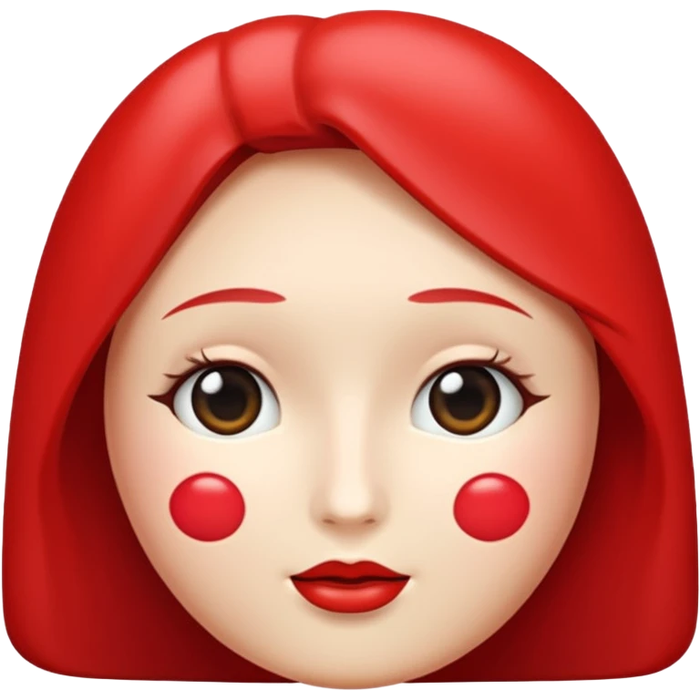 Fresita rosita sin cara pero cute y linda emoji