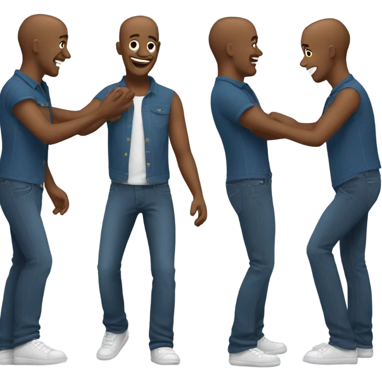 Dancing man in jeans emoji