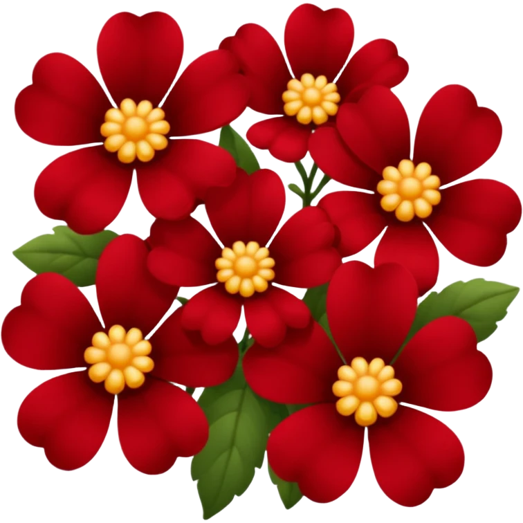 dark red flowers emoji
