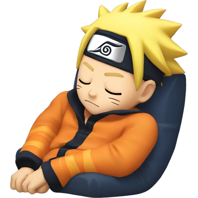 Naruto uzumaki sleeping  emoji