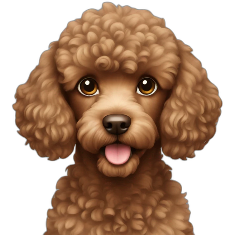 Brown poodle emoji
