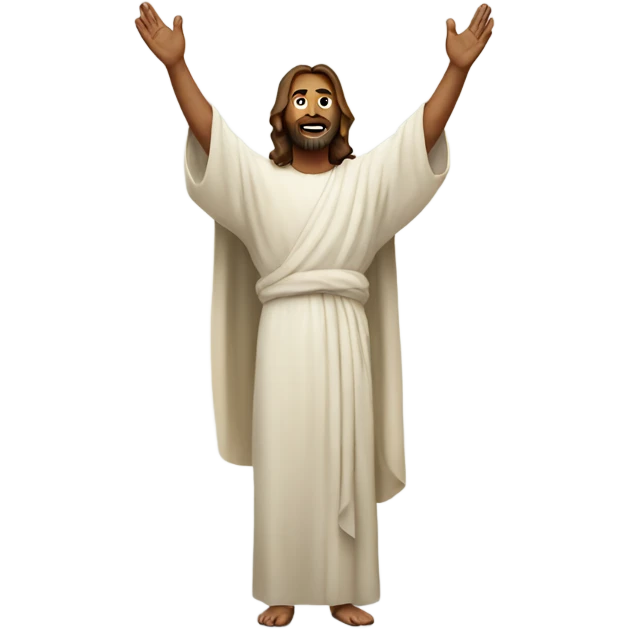 Jesus open arms emoji