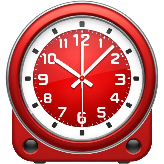 clock red modern emoji