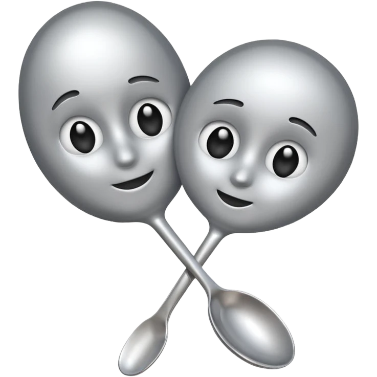 big spoon and small spoon hugging emoji