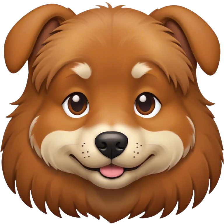realistic portrait of a dog brown emoji