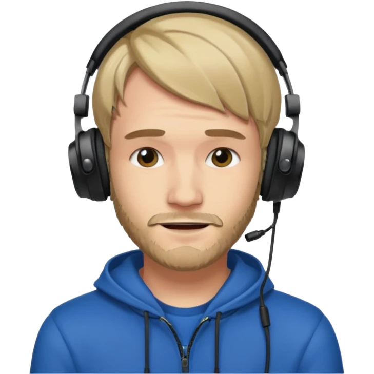 Pewdiepie with headphones emoji
