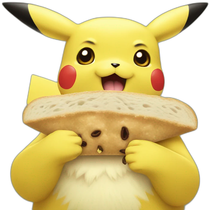 Pikachu eat emoji