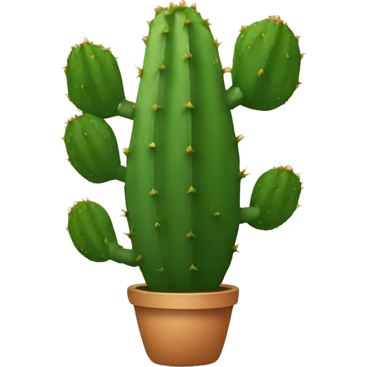 round Nopal without pot emoji