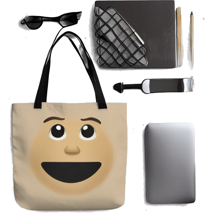 Beige tote bag emoji