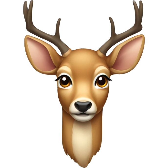 deer with a bow around its neck emoji
