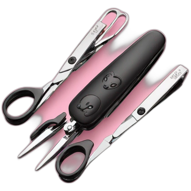 black colored Manicure Set Nail Clippers emoji