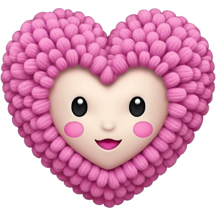 Pom Pom heart emoji