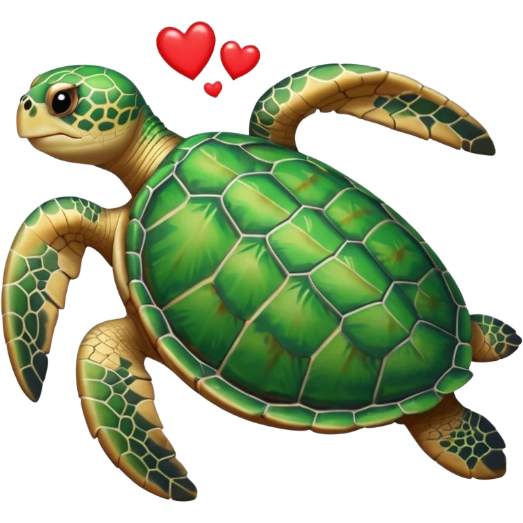 See Turtle in love emoji