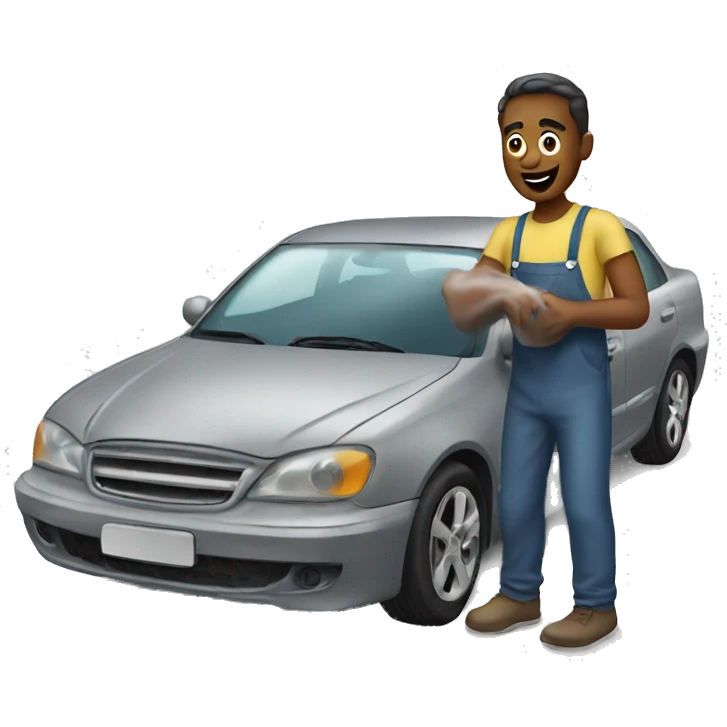 man washing a car emoji
