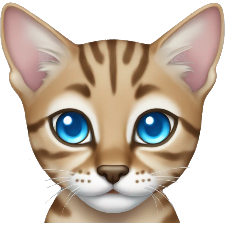 Lynx bengal cat with light Blue eyes emoji