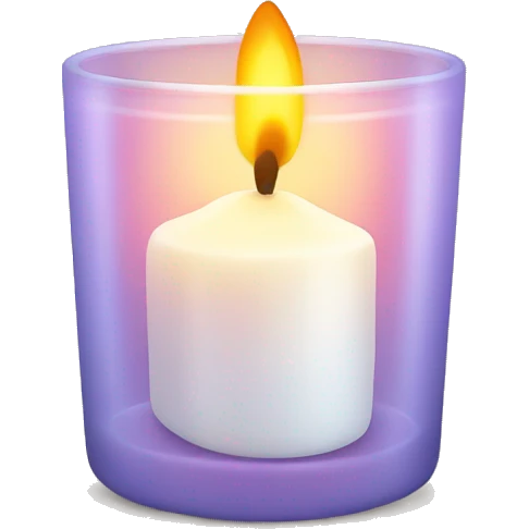 candle in a cute glass emoji