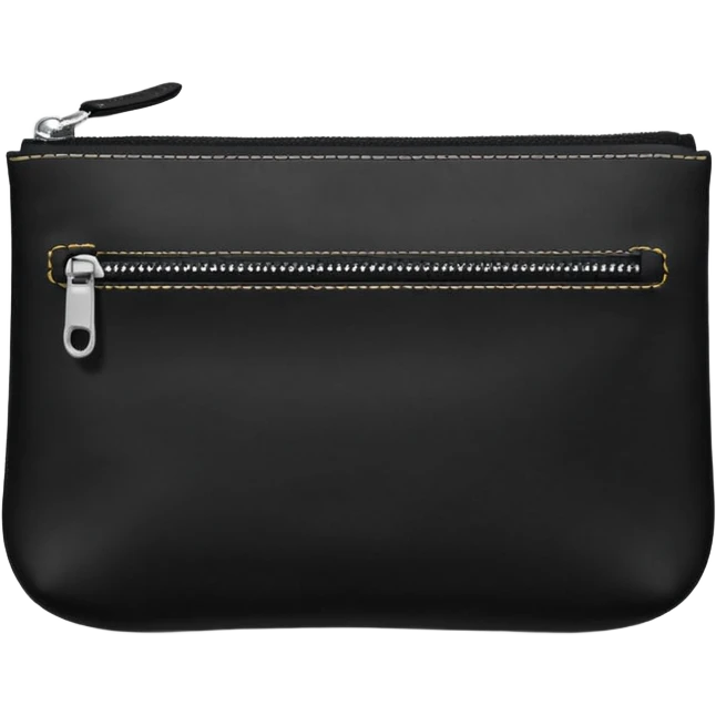 small zipper pouch with essentials, emoji