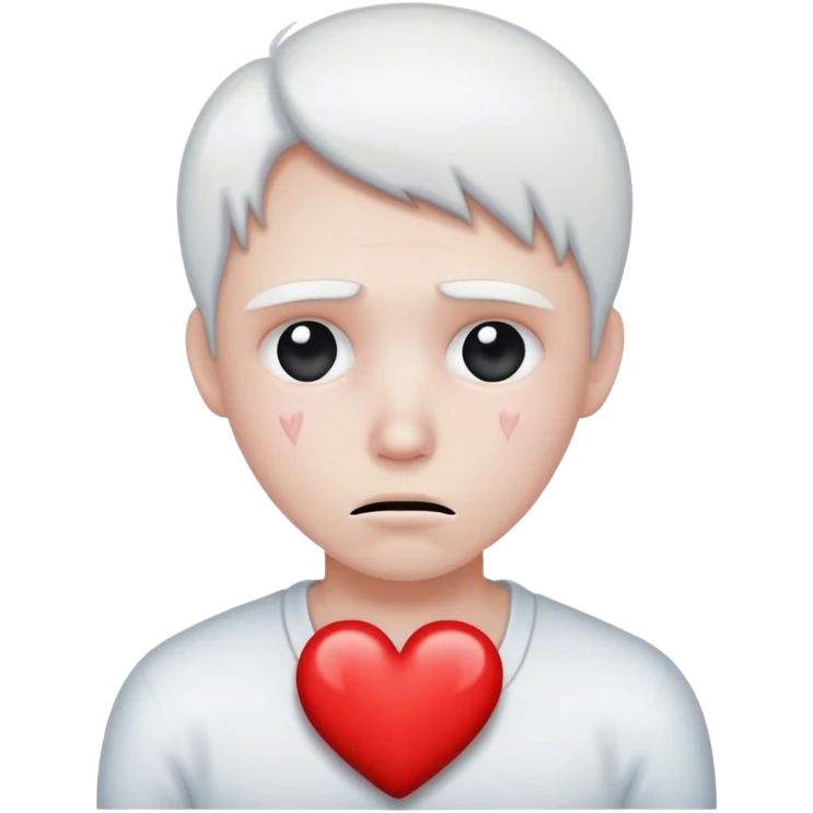 heartbreak white emoji