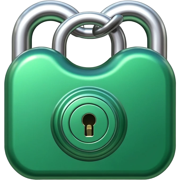 small green lock, simple and clear emoji