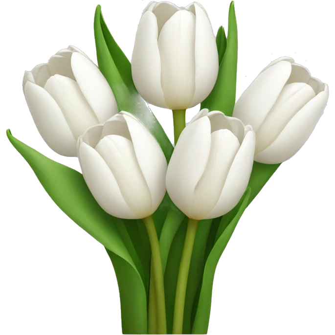 white tulip bouquet  emoji