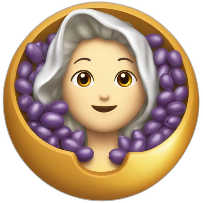 una cuchara llena de aceite de oliva virgen extra emoji