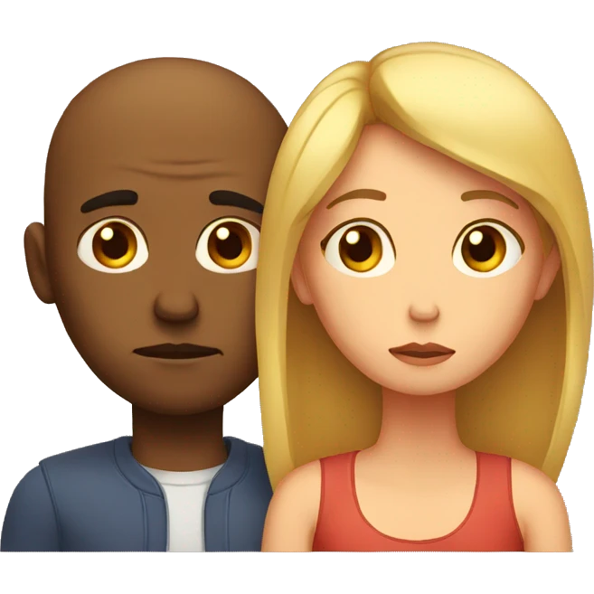 sad couple emoji