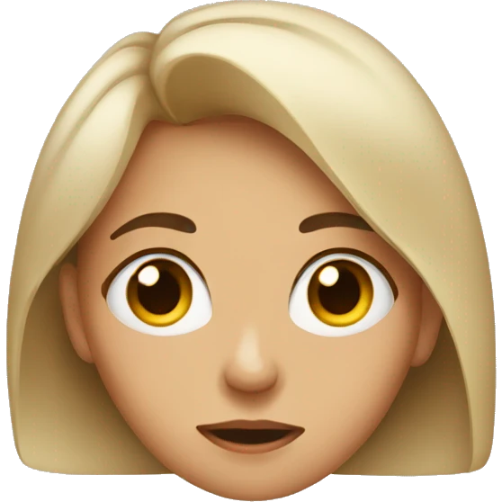 The girl rolls her eyes emoji
