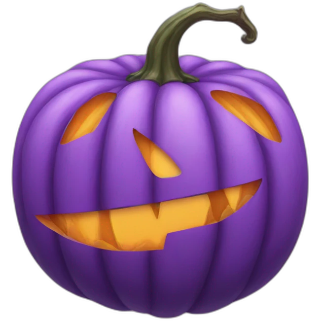 Purple pumpkin emoji