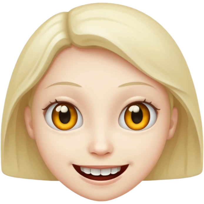 Small eyes scary smile  emoji