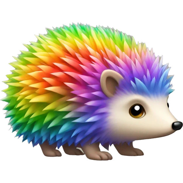 Rainbow Hedgehog Full Body emoji