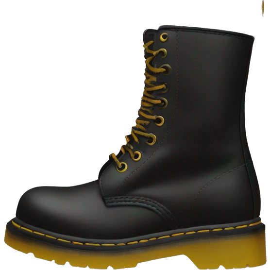Dr Martens boot black emoji