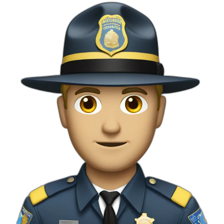 Washington state trooper white man emoji