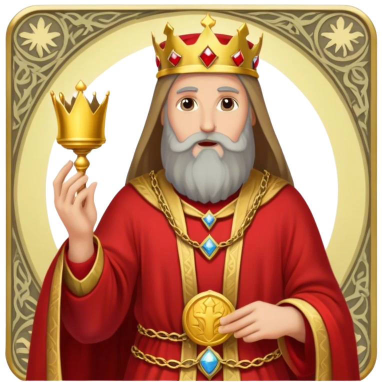 Tarot Card with the hierophant on it  emoji