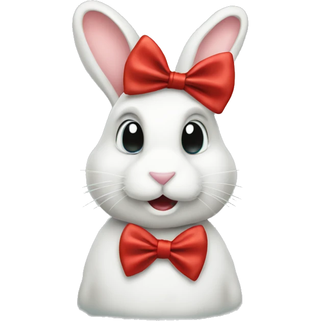 Bunny with red bow tie emoji