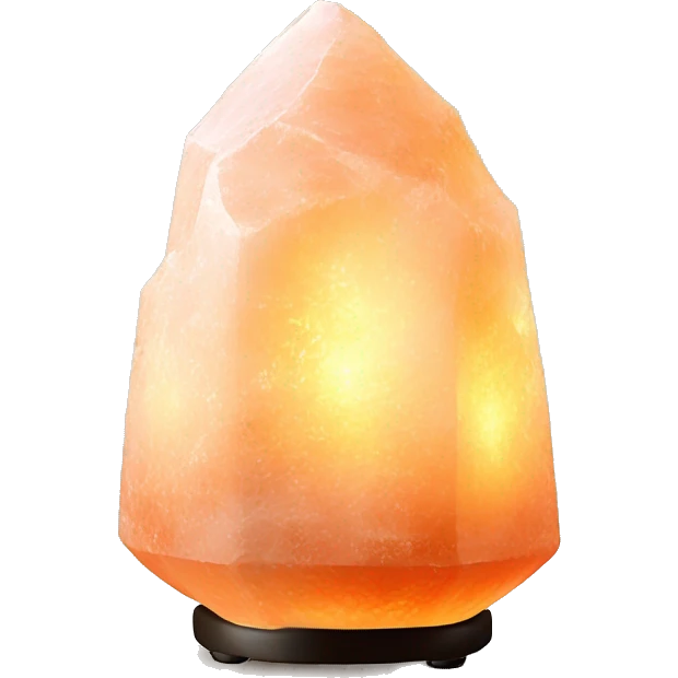 Himalaya’s salt lamp with warm light more crystal like shaped less pointy oval emoji