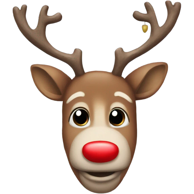 Red Nosed Reindeer cute emoji